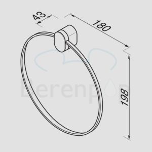 Geesa Wynk 450402 handdoekring chroom