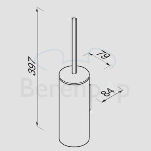 Geesa Wynk 451102 toiletborstelhouder wand chroom