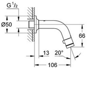 Grohe Universal 20205000 fonteinkraan wand chroom