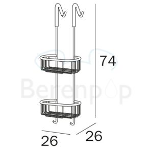 Inda AV0330CR dubbele zeepkorf chroom