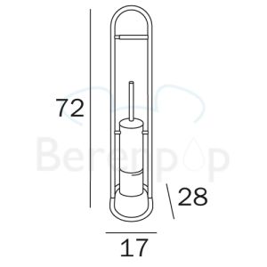 Inda Colorella A23240CR multifunctionele toiletstandaard chroom