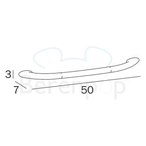 Inda Ego A1390BCR handgreep 50cm chroom