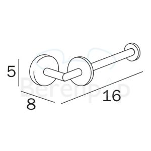 Inda Forum A36250CR toiletrolhouder chroom