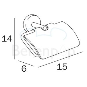 Inda Forum A36260CR toiletrolhouder met klep chroom