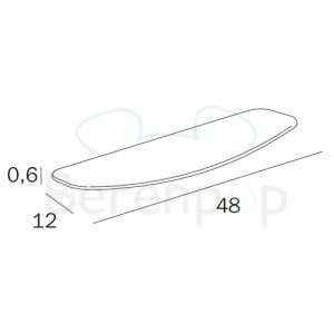 Inda Forum R76090 glasplaat gesatineerd glas