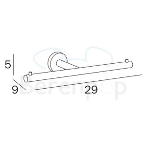 Inda Gealuna A1025CCR dubbele toiletrolhouder chroom