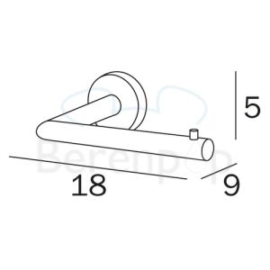 Inda Gealuna A1025DCR toiletrolhouder chroom