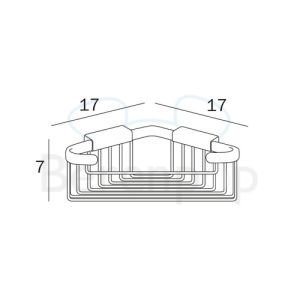Inda Hotellerie A0449HCR hoek zeepkorf chroom