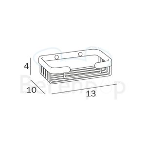 Inda Hotellerie - Europe A04500CR zeepkorf chroom