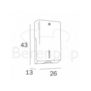 Inda Hotellerie AV4290AL dispenser papieren doekjes wand roestvrij staal