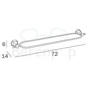 Inda Raffaella A32080DR21 planchet 720mm gesatineerd glas/ goud