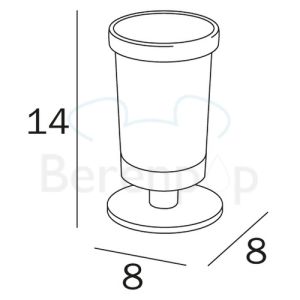 Inda Touch A4610ZCR21 bekerhouder gesatineerd glas/ chroom