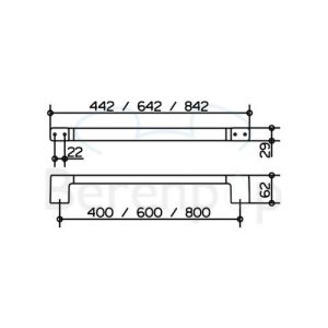 Keuco Moll 12701010800 badlakenhouder 800mm chroom