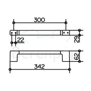 Keuco Moll 12707010000 handgreep 300mm chroom
