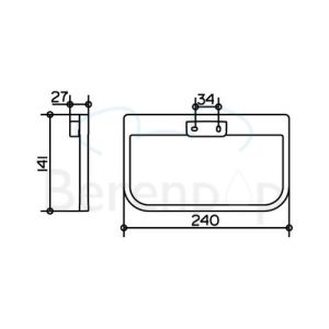 Keuco Moll 12721010000 handdoekring chroom