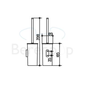 Keuco Moll 12764010100 toiletborstelgarnituur chroom/ wit