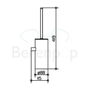 Keuco Moll 12769010100 toiletborstelgarnituur chroom/ wit