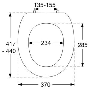 Pressalit Projecta 53011-BY3999 toiletzitting zonder deksel wit polygiene