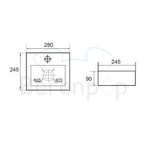 San4U 2505035 One Pack Mini Beta fonteinset wit keramiek/ chroom
