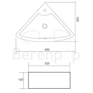 San4U 2509011 Floor fontein 32,5 x32,5x13cm keramiek wit