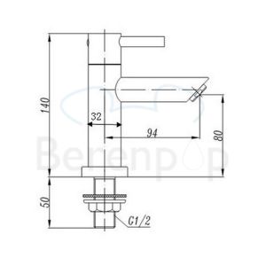 San4U 2564290 Aquador fonteinkraan staand nikkel RVS look