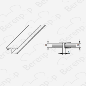 San4U Sealday SD023 aanslagprofiel 180 graden, 200cm, 8mm