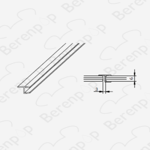 San4U Sealday SD031 h-profiel 180 graden, 200cm, 6mm *niet meer leverbaar*