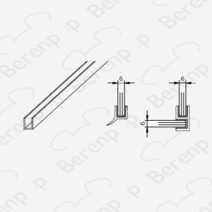 San4U Sealday SD037 u-compensatieprofiel, 200cm, van 6 naar 8mm *niet meer leverbaar*