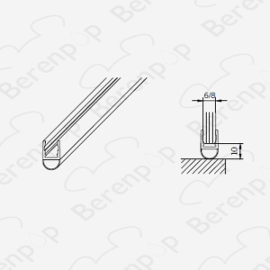 San4U Sealday SD083 o-dichtingsprofiel laag, 200cm, 6-8mm