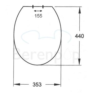 Sphinx 300(48)/ Eurobase S8H5T001000 toiletzitting met deksel wit *niet meer leverbaar*