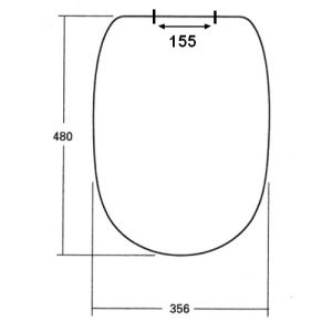 Sphinx 330/355/390 S8H51300000 toiletzitting met deksel wit *niet meer leverbaar*