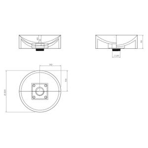 Clou Vale CL0303164 fontein 22cm zonder kranenbank glanzend wit keramiek