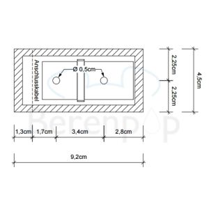 Decor Walther 0402260 OMEGA 1 spiegellamp 30/50x5cm mat zwart
