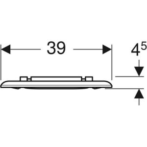 Geberit 300 Comfort Square S8H51104000G toiletzitting zonder deksel wit