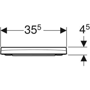 Geberit Smyle Square 500237011 toiletzitting met deksel wit