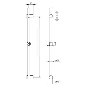 HSK Shower & Co! 1000121 showerset 1.21 rond met veiligheidsthermostaat chroom