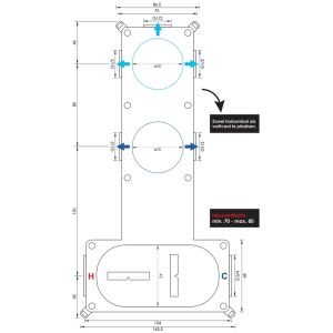 Brauer Carving 5-NG-116 thermostatische inbouw regendouche SET 20 RVS geborsteld PVD