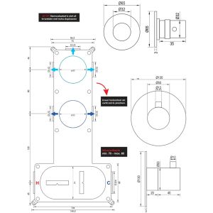 Brauer Edition 5-CE-033 thermostatische inbouw regendouche SET 17 chroom