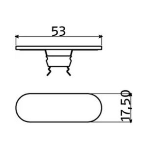 Clou CL1060300141 afdekplaatje t.b.v. (New) Flush en First afvoerplug, RVS geborsteld