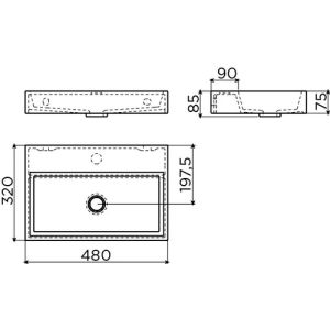 Clou Mini Wash Me Plus CL0303231 keramiek fontein 48cm wit