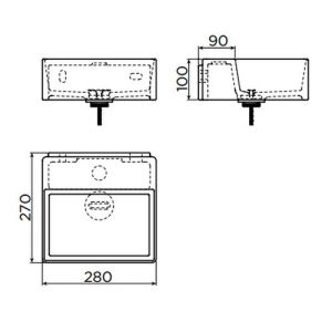 Clou New Flush 1 CL030341001 fontein 28x27cm keramiek wit