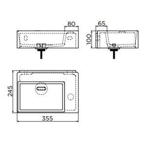 Clou New Flush 2 CL030342001 fontein 35x24cm keramiek wit