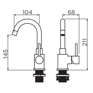 Clou Xo CL061400129 type 1 wastafelmengkraan chroom