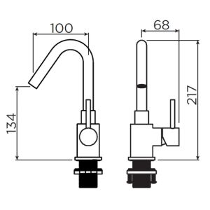 Clou Xo CL061400729 type 7 wastafelmengkraan chroom