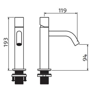 Clou Xo CL061401229 type 12 wastafelmengkraan chroom