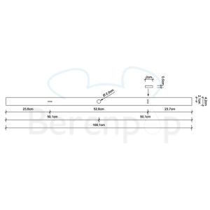 Decor Walther 0306882 OMEGA 200 wandlamp 100,5x8,5cm mat goud