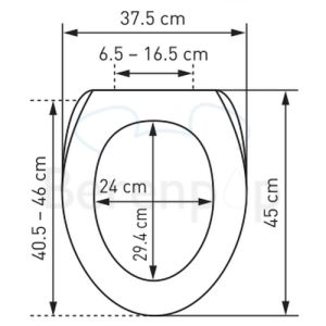 Diaqua Nice 31171215 toiletzitting met deksel bubbles (OUTLET)