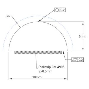 Exa-Lent Universal DS57200 dorpelprofiel 200cm, 5mm hoog, met plakstrip, transparant