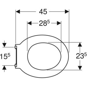 Geberit 300 Comfort 501387001 toiletzitting zonder deksel wit