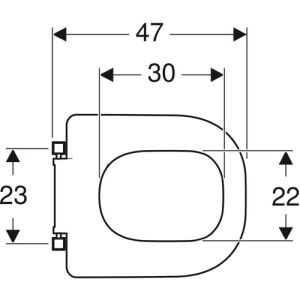 Geberit 300 Comfort Square S8H51104000G toiletzitting zonder deksel wit